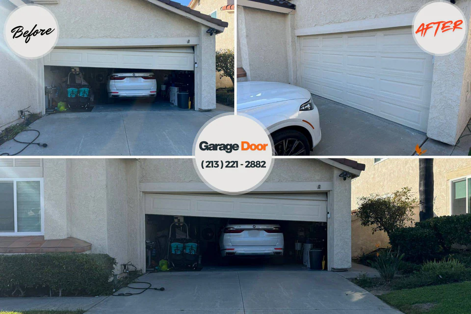 Before and after: Garage Door Installation & Replacement Cottage Grove, MN